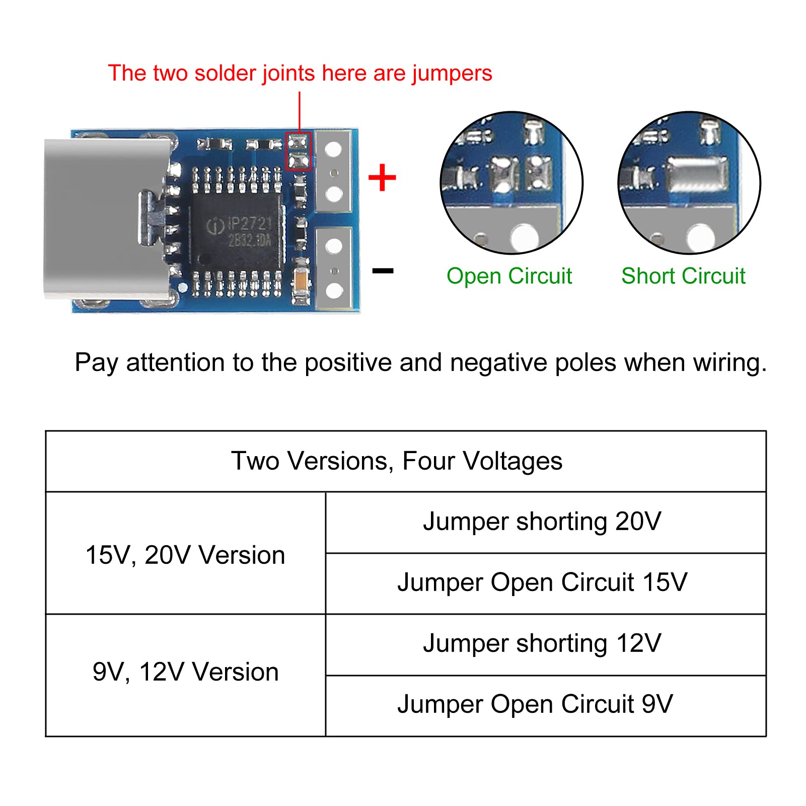 ماژول شارژر TYPE-C مدل PDC004 (مدل 15 ولت)