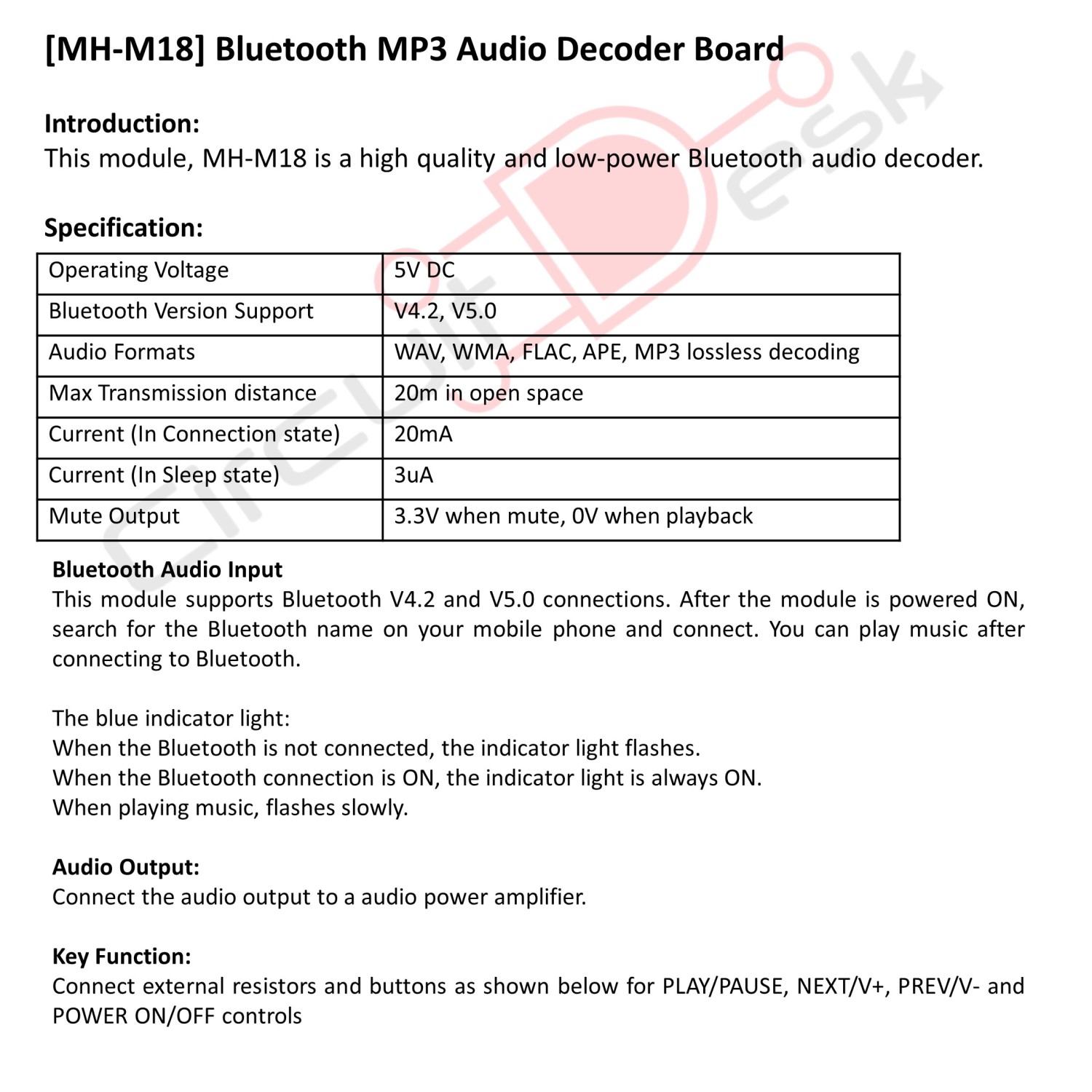 Bluetooth4.2 5.0 Audio Modul M18 Bluetooth4.2 5.0 Audio Modul M18