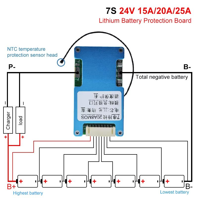 7S 25A BMS 24V 7S 25A BMS 24V