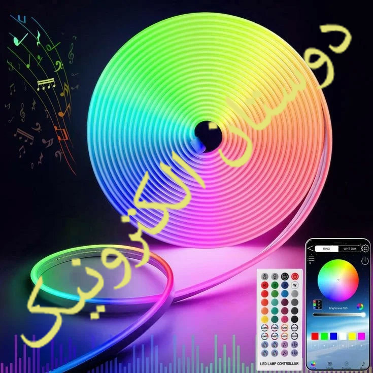 LED ریسه نئون فلکسی هفت رنگ 12VDC RGB LED ریسه نئون فلکسی هفت رنگ 12VDC RGB