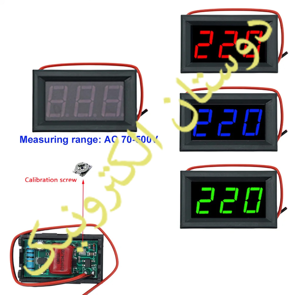 ولت متر دیجیتال قاب دار  AC 70-500V 0.56