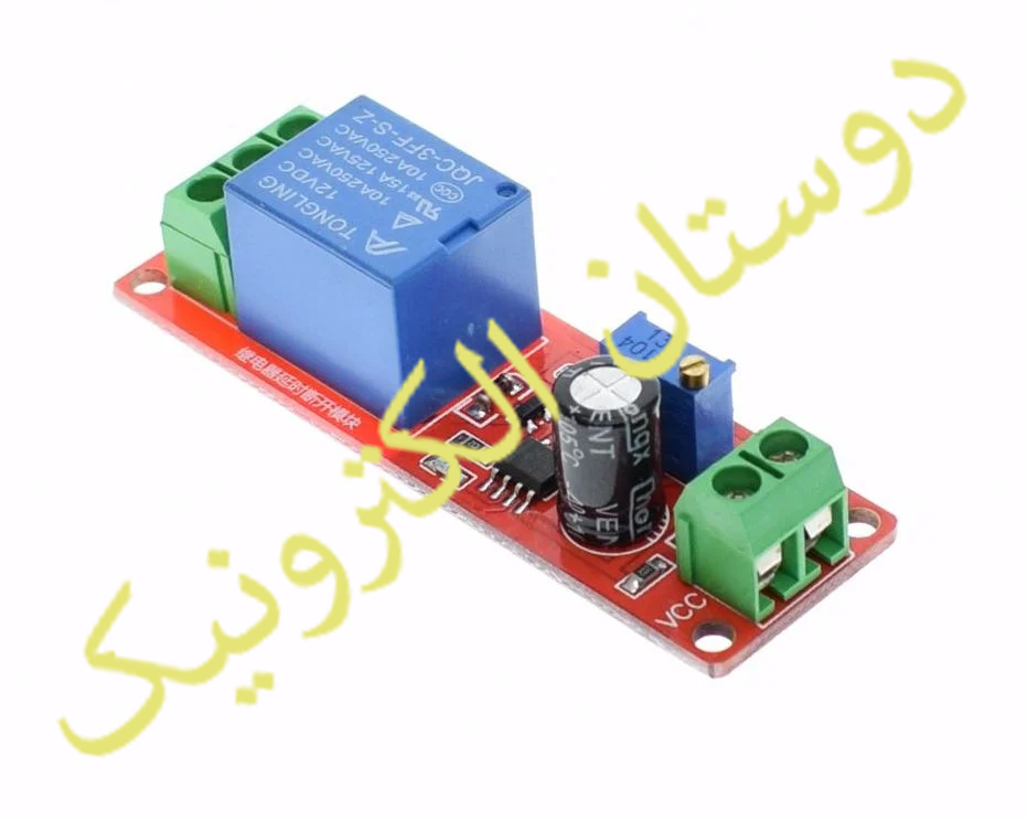 ماژول تایمرIC 555 تاخیری 0-24 ثانیه 5-30 ولت مجهز به تحریک خارجی