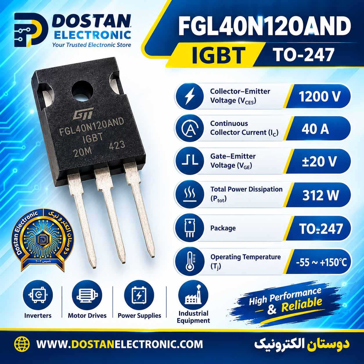 FGL40N120AND TO 247